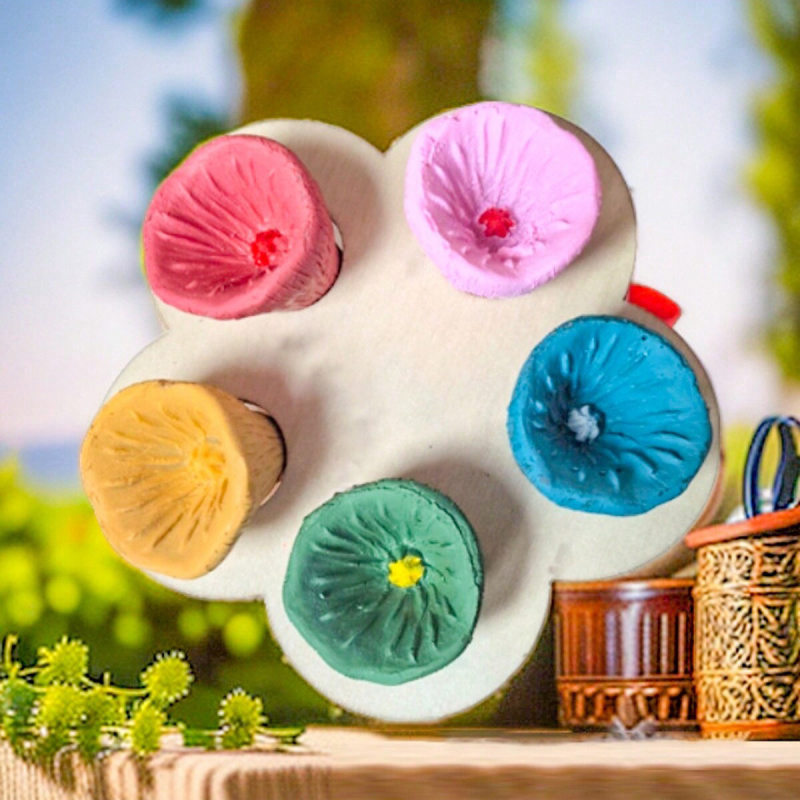 Gyantából készült méh ivó pohár virágos motívummal – pastoral asztali dekoráció