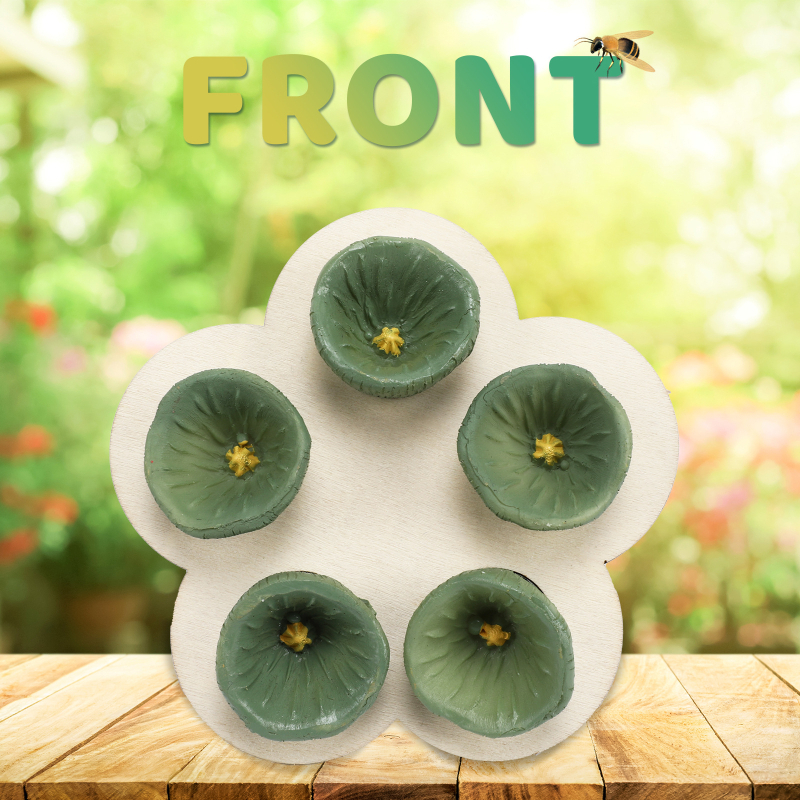 Gyantából készült méh ivó pohár virágos motívummal – pastoral asztali dekoráció