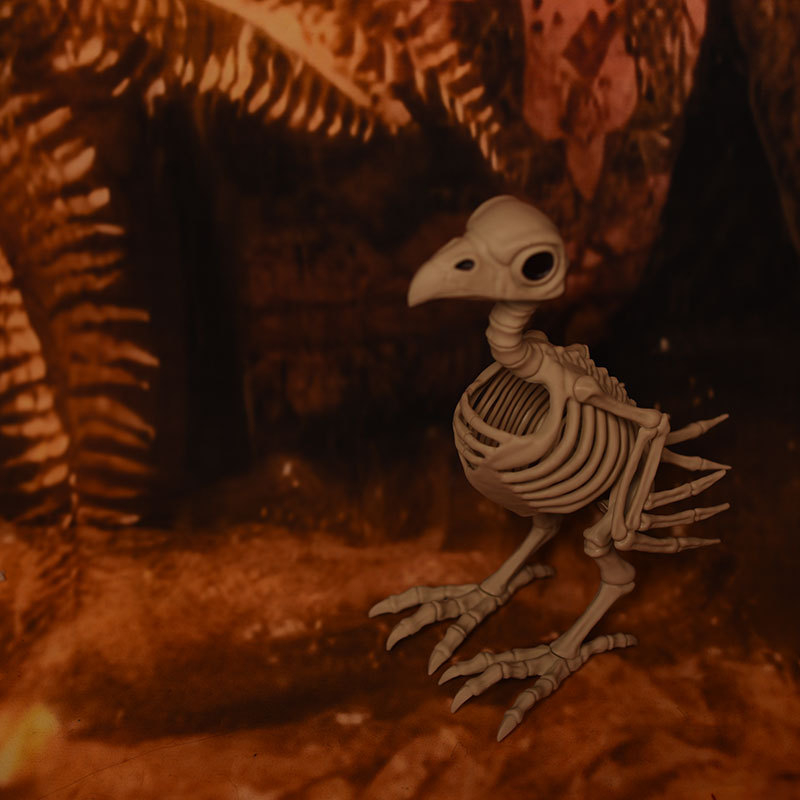 Állati csontváz rekvizit - műanyag figura Halloween dekorációhoz, jelenet rekvizit