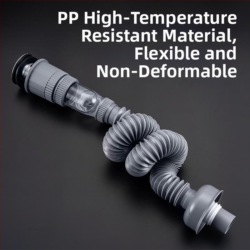 Универсален попъп сифон за умивалник, ABS, комплект дренаж за мивка