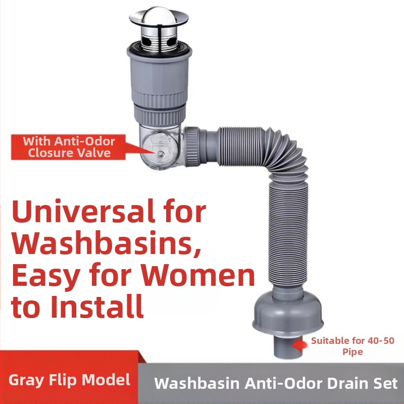 Universal pop-up αποχέτευση για νιπτήρα, ABS, Yayier Bathroom