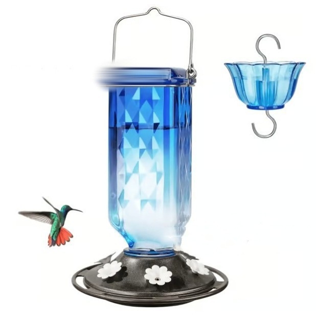 Хранилка за птици за двор, висяща, пластмасова, стил модерно изкуство, изработена чрез инжекционно формоване