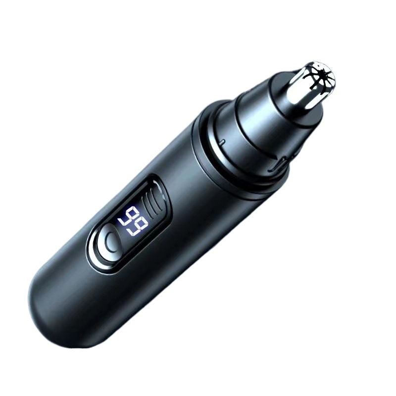 Elektrinis nosies plaukų trimeris – nerūdijančio plieno korpusas, maitinamas ličio baterija, be įmontuotos baterijos, nėra plaunamas