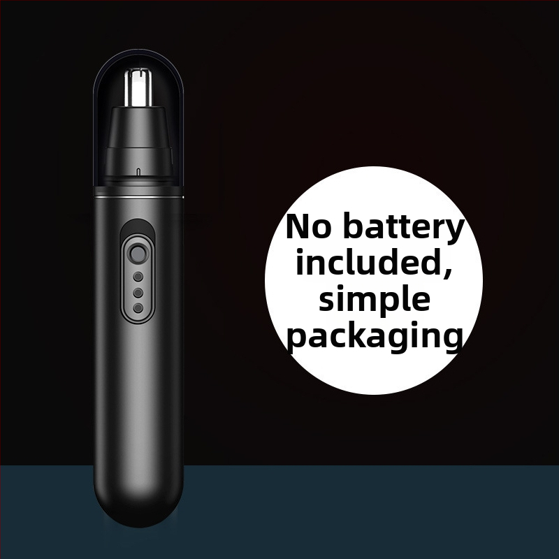 Elektrinis nosies plaukų trimeris – nerūdijančio plieno korpusas, maitinamas ličio baterija, be įmontuotos baterijos, nėra plaunamas