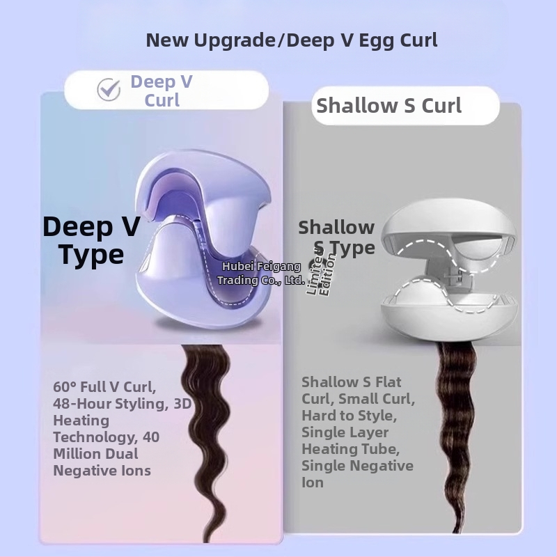 Автоматичен яйцевиден къдрен уред за коса – три в едно, керамичен барабан, термостатичен контрол, подходящ за мокра и суха коса, 25–39W