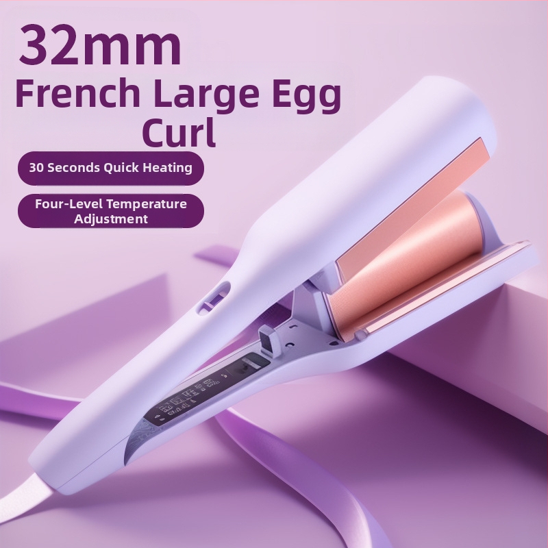 Automatinis kiaušinio formos plaukų garbavimo volas – tri viename, keramikinis vamzdelis, termostatinis reguliavimas, tinka drėgniems ir sausies plaukams, 25–39W