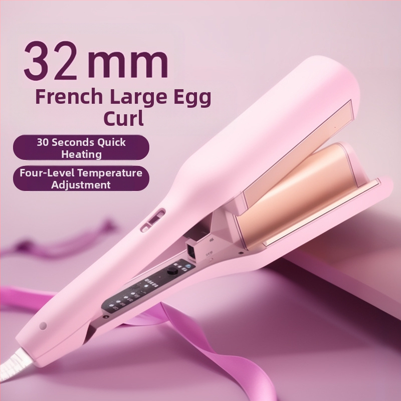 Automatinis kiaušinio formos plaukų garbavimo volas – tri viename, keramikinis vamzdelis, termostatinis reguliavimas, tinka drėgniems ir sausies plaukams, 25–39W