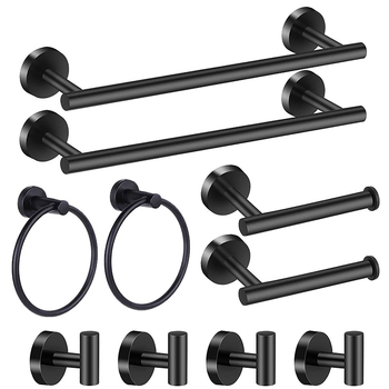 Комплект за баня от неръждаема стомана TZX, модерен стил, варианти на комплект от 2 до 6 части