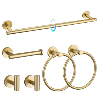 Комплект за баня от неръждаема стомана TZX, модерен стил, варианти на комплект от 2 до 6 части