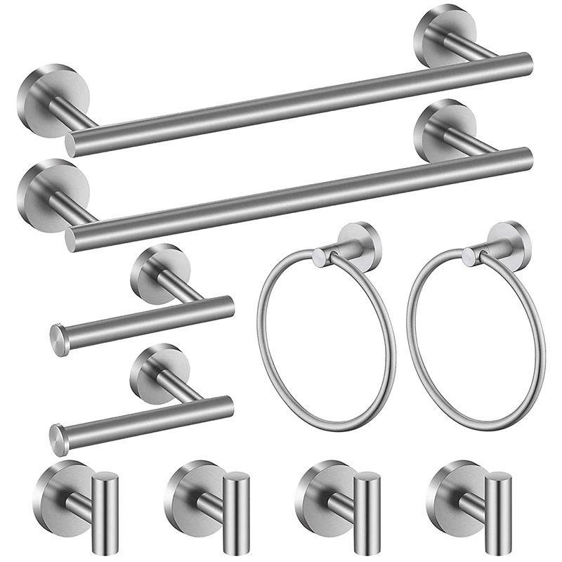 Комплект за баня от неръждаема стомана TZX, модерен стил, варианти на комплект от 2 до 6 части