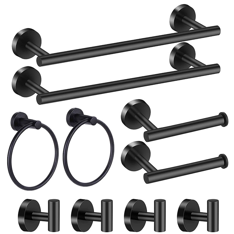 Комплект за баня от неръждаема стомана TZX, модерен стил, варианти на комплект от 2 до 6 части