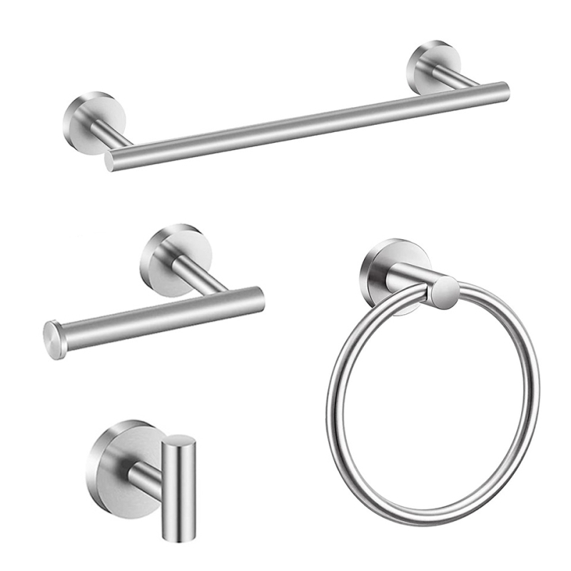 Комплект за баня от неръждаема стомана TZX, модерен стил, варианти на комплект от 2 до 6 части