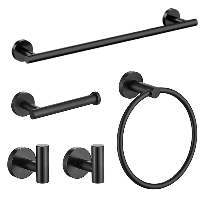 Комплект за баня от неръждаема стомана TZX, модерен стил, варианти на комплект от 2 до 6 части