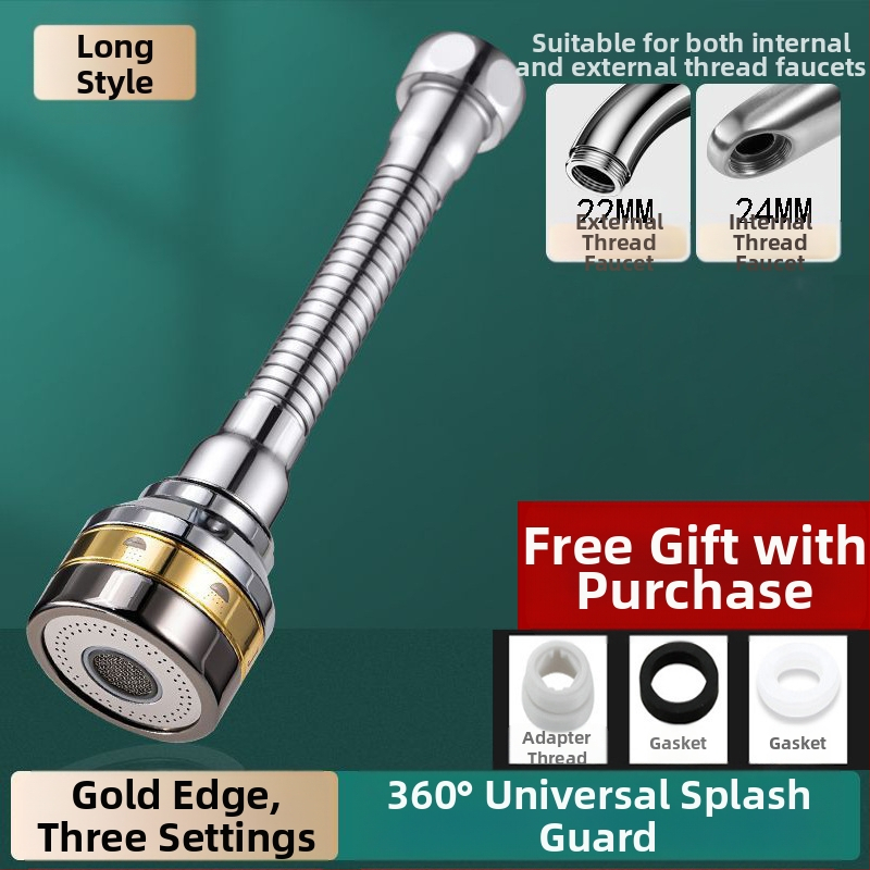 Virtuves izlietnes pagarinājums ar pusvara trīs pakāpju šļautes plūsmu, vienrokas vadība, skrūvējams uzstādījums, universāla rotējoša šļakstes galva (pārklājums: elektroplāksēšana; materiāli ABS+vasks / ABS+vasks+nerūsējošais tērauds; darba temperatūra 0-8