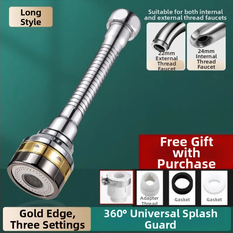 Virtuves izlietnes pagarinājums ar pusvara trīs pakāpju šļautes plūsmu, vienrokas vadība, skrūvējams uzstādījums, universāla rotējoša šļakstes galva (pārklājums: elektroplāksēšana; materiāli ABS+vasks / ABS+vasks+nerūsējošais tērauds; darba temperatūra 0-8