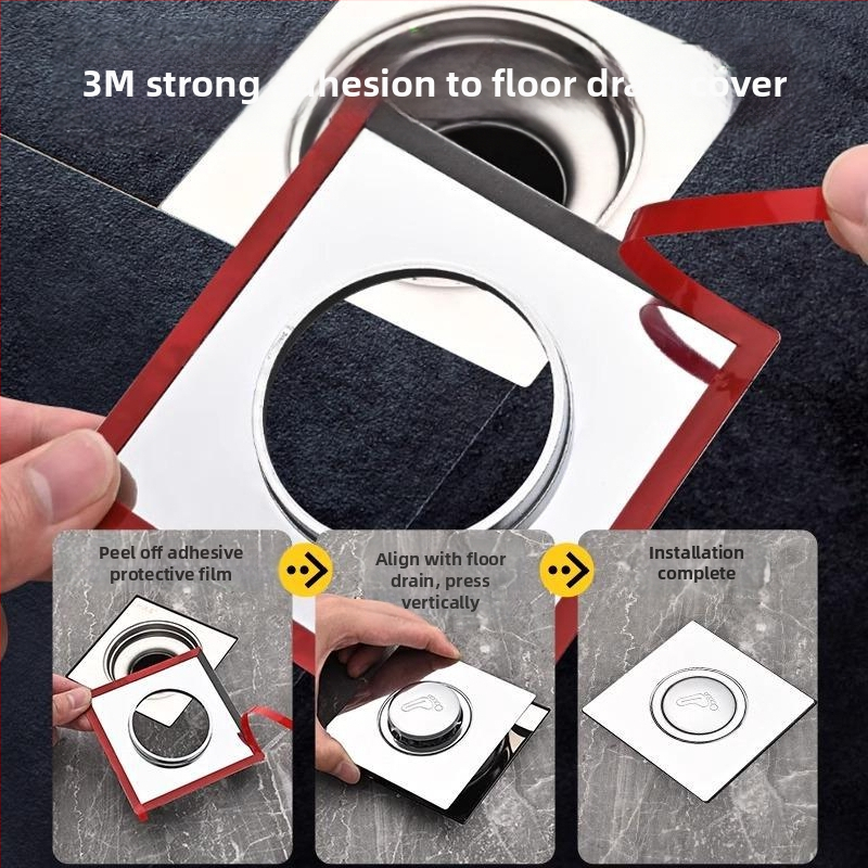 Устройство за обновяване на подов дренаж: предотвратява миризмите и вредителите, с уплътнение при натискане