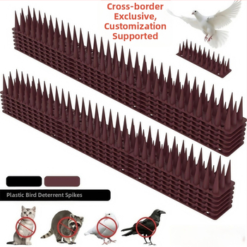 Пластмасови шпори за отблъскване на птици, 12 броя, PP материал, за балкон и двор, защита от птици и котки