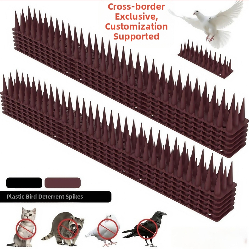 Пластмасови шпори за отблъскване на птици, 12 броя, PP материал, за балкон и двор, защита от птици и котки