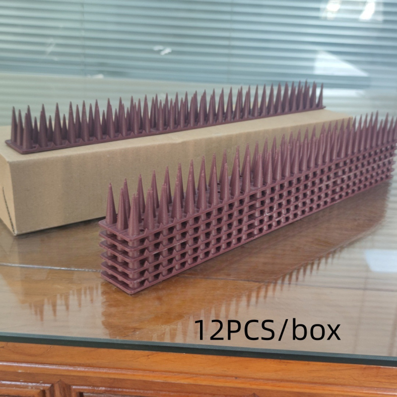 Пластмасови шпори за отблъскване на птици, 12 броя, PP материал, за балкон и двор, защита от птици и котки