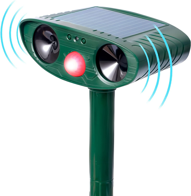 Външен ултразвуков репелент за животни, ABS корпус, водоустойчив инфрачервен сензор, модел 510-510b-511-511b, за двор и зеленчукова градина