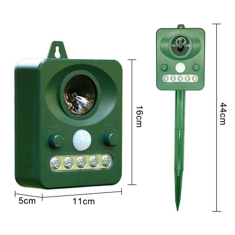 Външен ултразвуков репелент за животни, ABS корпус, водоустойчив инфрачервен сензор, модел 510-510b-511-511b, за двор и зеленчукова градина