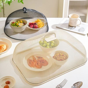 Nerūdijančio plieno maisto dangtis virtuvei — daugifunkcinis dangtis su pakabiniu kabliu, modernus minimalistinis dizainas, kilmė: Yongkang, išleistas 2024 m.