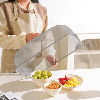 Nerūdijančio plieno maisto dangtis virtuvei — daugifunkcinis dangtis su pakabiniu kabliu, modernus minimalistinis dizainas, kilmė: Yongkang, išleistas 2024 m.