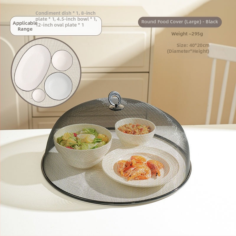 Nerūdijančio plieno maisto dangtis virtuvei — daugifunkcinis dangtis su pakabiniu kabliu, modernus minimalistinis dizainas, kilmė: Yongkang, išleistas 2024 m.