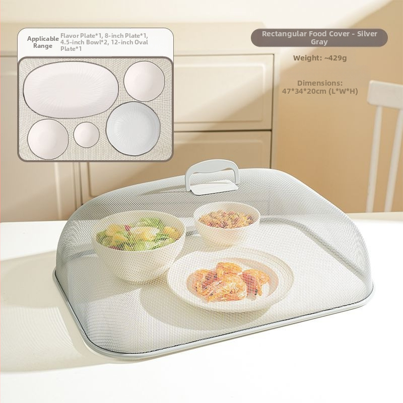 Nerūdijančio plieno maisto dangtis virtuvei — daugifunkcinis dangtis su pakabiniu kabliu, modernus minimalistinis dizainas, kilmė: Yongkang, išleistas 2024 m.