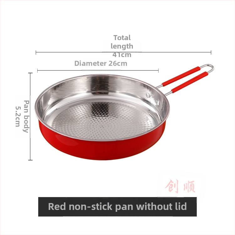 Nerūsējošā tērauda panna ar plakanu dibenu, Maifan Stone antiadhēzijas pārklājums, stikla vāks, svars 1,3 kg