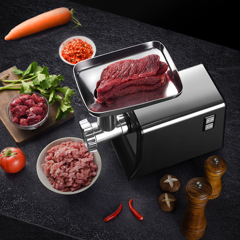 Електрическа мултифункционална месомелачка, неръждаема стомана, капацитет 3 л+, раздробяване и нарязване, дистанционно управление, над 40 000 об./мин