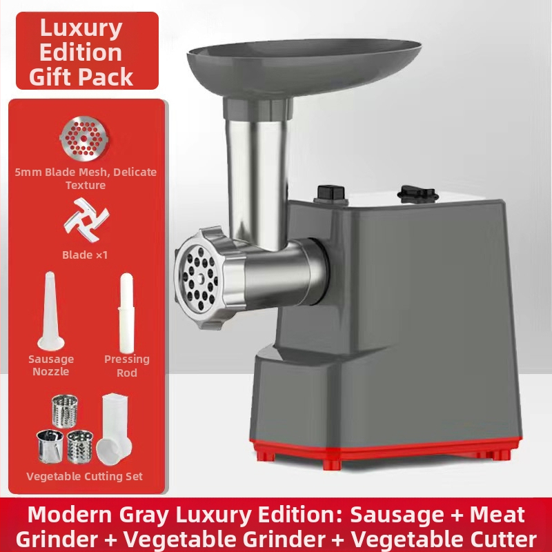 Електрическа мултифункционална месомелачка, неръждаема стомана, капацитет 3 л+, раздробяване и нарязване, дистанционно управление, над 40 000 об./мин