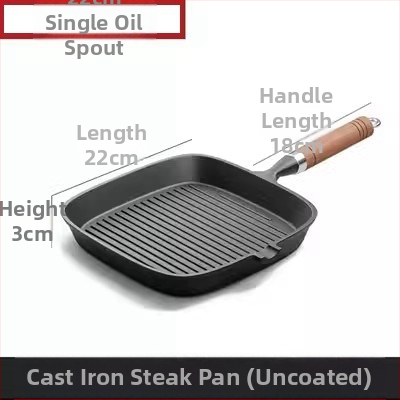 Ketaus kepsnių keptuvė – be dangos, kepimui kepsniams, suderinama su dujinėmis ir indukcinėmis viryklėmis, modelis 24