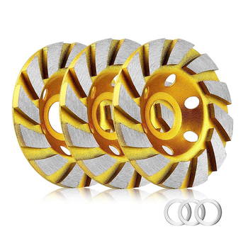 Παχύς διαμαντένιος κύπελλος λείανσης για πέτρες, τσιμέντο και σκυρόδεμα — συμβατός με γωνιακό τροχό, για λείανση και γυάλισμα δαπέδων