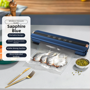 Мини безжичен вакуум запечатвач за опаковки, презареждаем, ABS корпус, капацитет 500–1000 ml, модел 818, кухненски уреди