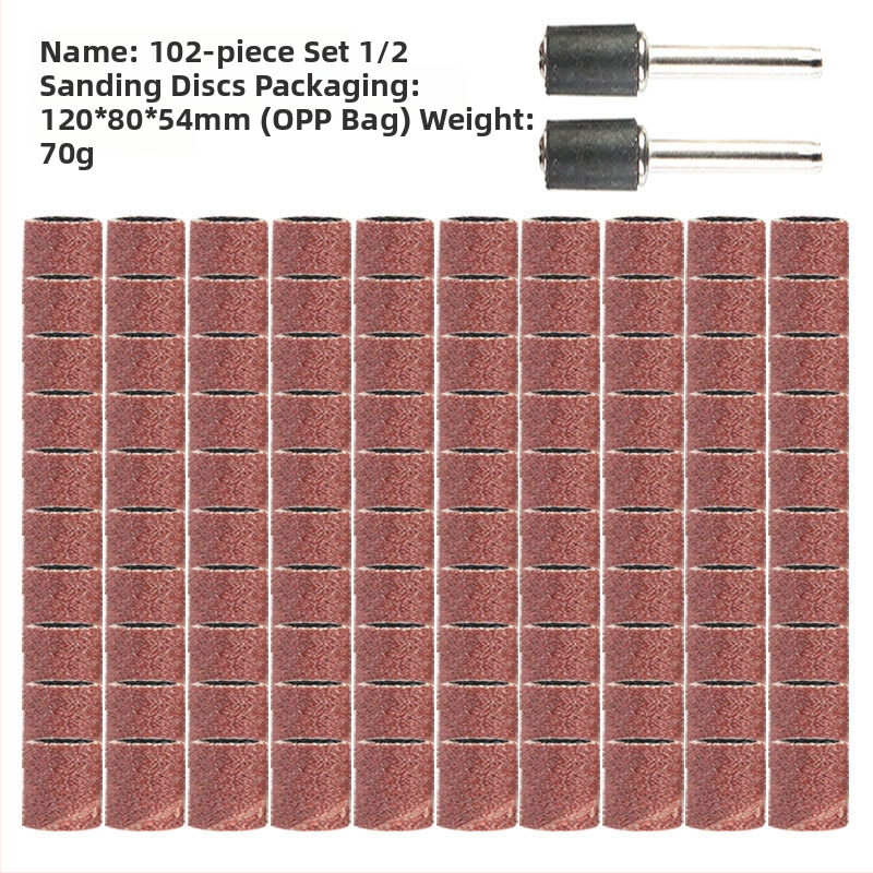Naglių šlifavimo galvu rinkinys, 102 vnt, Medžiaga: šlifavimo popierius, Prekės ženklas: Jia Shiteng, Šachtos skersmuo 1/2 ir 3/8