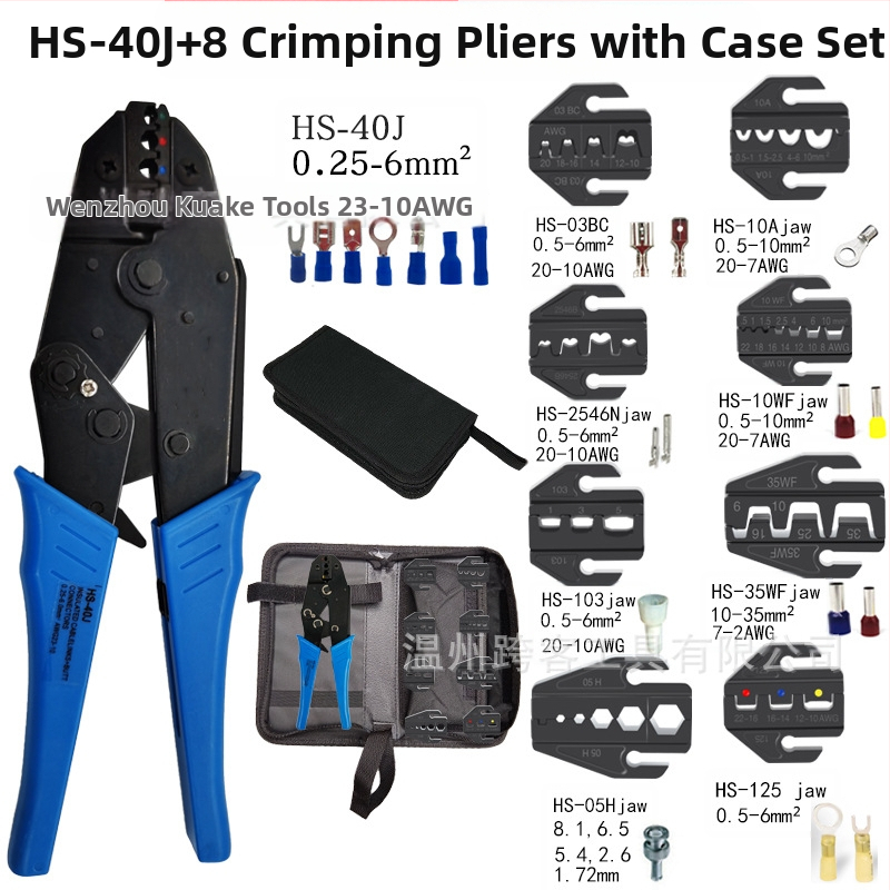 Precision Europos stiliaus krimavimo replės izoluotiems terminalams su ratchet mechanizmu, 0.25–6 mm², 45# plienas, 510 g