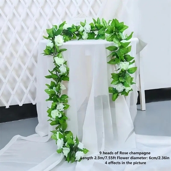 Šilko rožių vijų lubų dekoravimui, svetainės dekoravimui