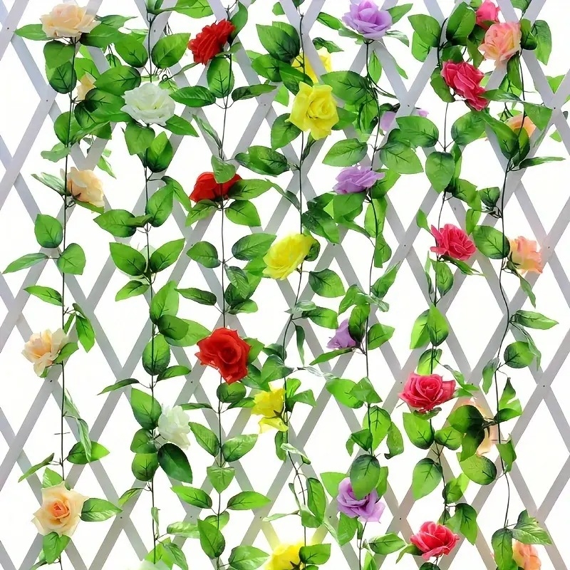 Šilko rožių vijų lubų dekoravimui, svetainės dekoravimui