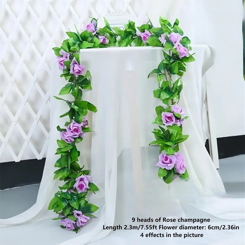 Šilko rožių vijų lubų dekoravimui, svetainės dekoravimui