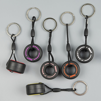 Ключодържател под формата на гума | PVC материал, творчески ключодържател за кола | модерен минималистичен стил, подходящ за подарък на двойки и приятели