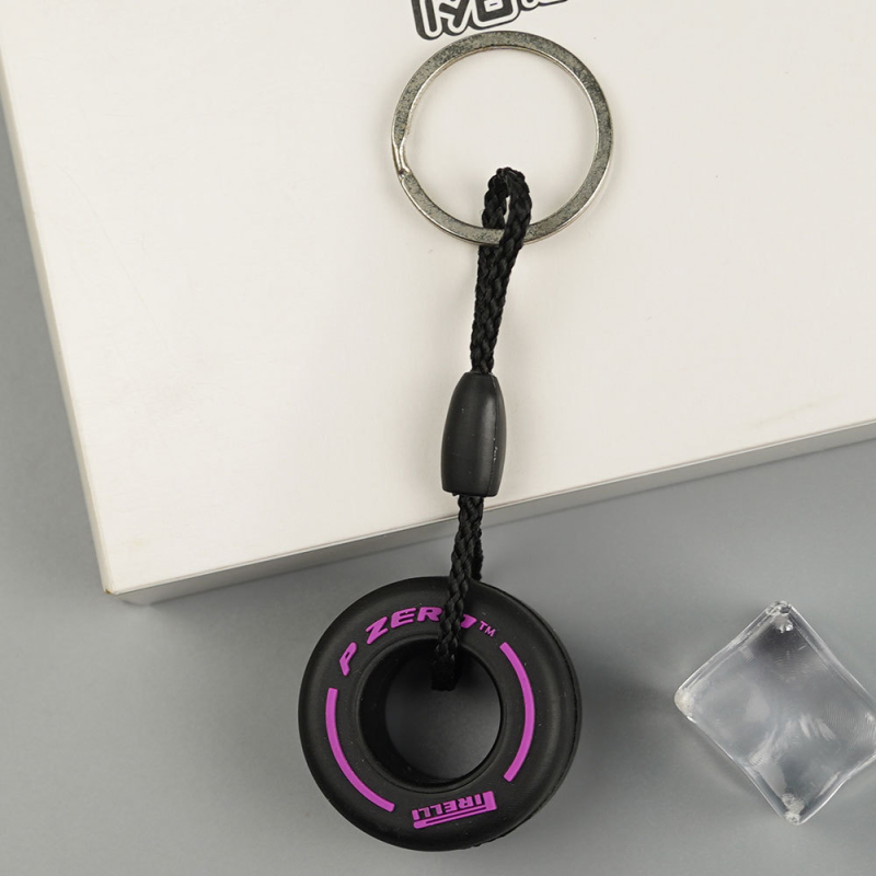 Ключодържател под формата на гума | PVC материал, творчески ключодържател за кола | модерен минималистичен стил, подходящ за подарък на двойки и приятели