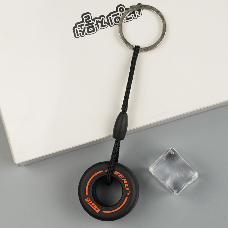 Ключодържател под формата на гума | PVC материал, творчески ключодържател за кола | модерен минималистичен стил, подходящ за подарък на двойки и приятели