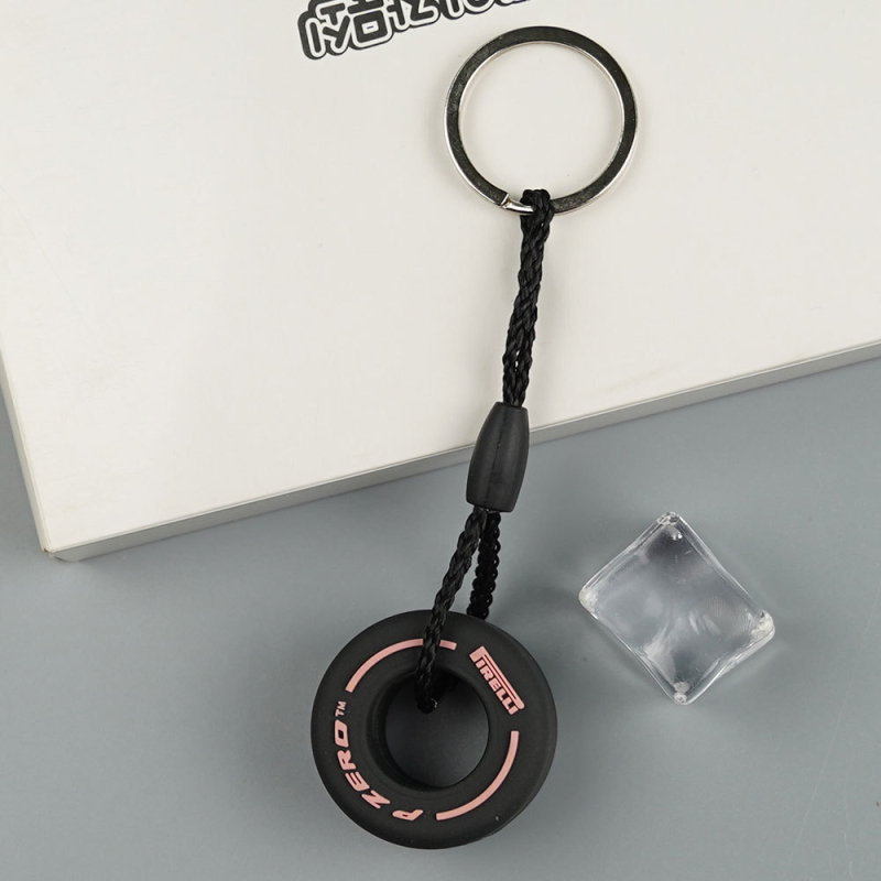 Ключодържател под формата на гума | PVC материал, творчески ключодържател за кола | модерен минималистичен стил, подходящ за подарък на двойки и приятели