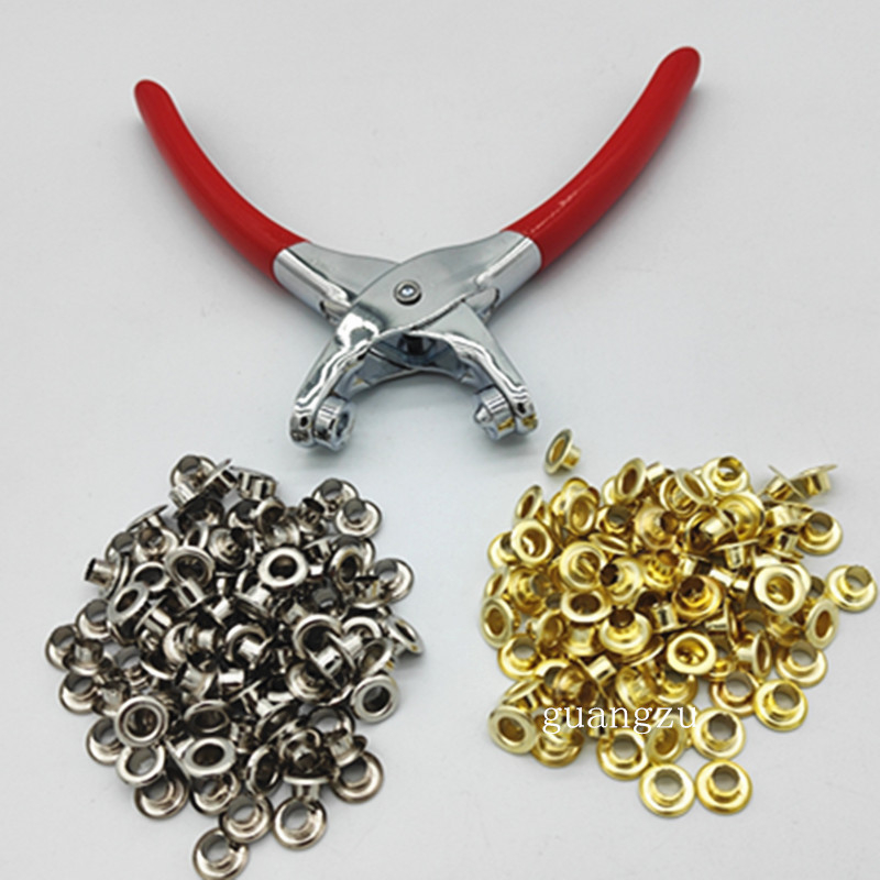 Μεταλλικό eyelet για καπέλο, 200 τεμάχια, περιλαμβάνει εργαλείο εγκατάστασης