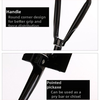 Πτυσσόμενη στρατιωτικού τύπου σκαπάνη από χάλυβα μαγανίου, για εξωτερική χρήση, ψάρεμα και αυτοάμυνα, εγκατεστημένη σε αυτοκίνητο