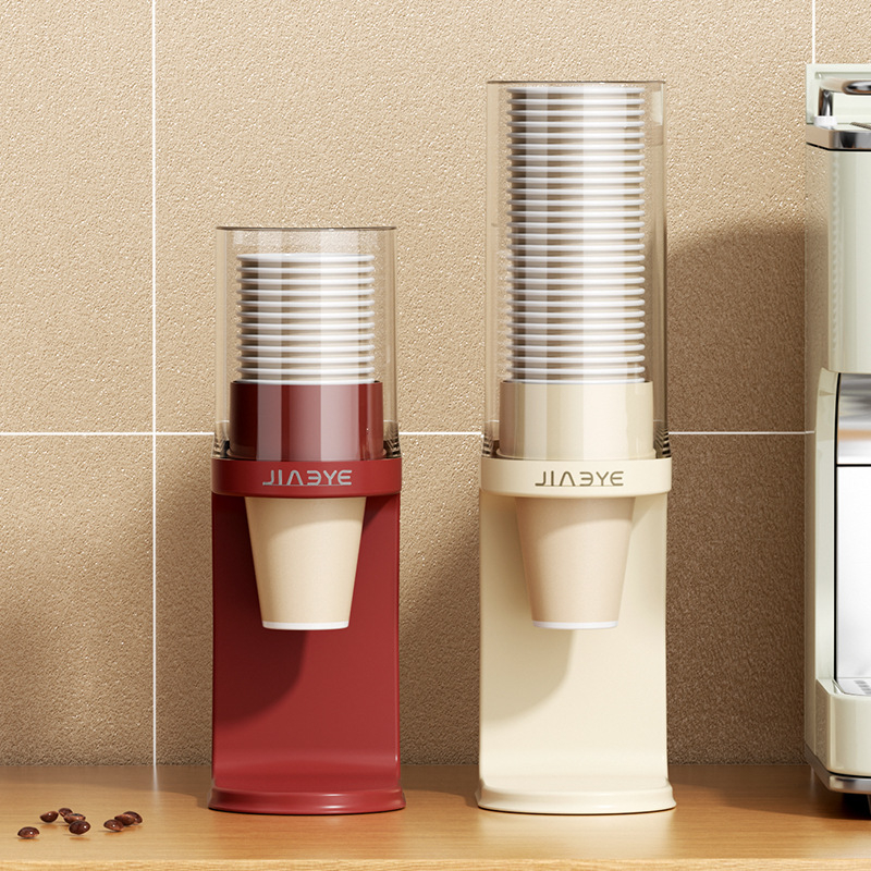 Plastikinis sieninis puodelių dispenseris popieriniams puodeliams, modernus paprastas stilius, montavimas be gręžimo, svoris 430 g