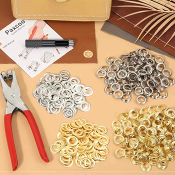 Plieninės akių pritvirtinimo žnyplės – įrankis apvalių akių diegimui, skirtas palapinėms, diržams, reklamos audiniams, drabužiams ir krepšiams