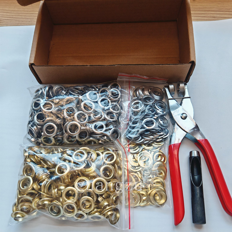 Plieninės akių pritvirtinimo žnyplės – įrankis apvalių akių diegimui, skirtas palapinėms, diržams, reklamos audiniams, drabužiams ir krepšiams