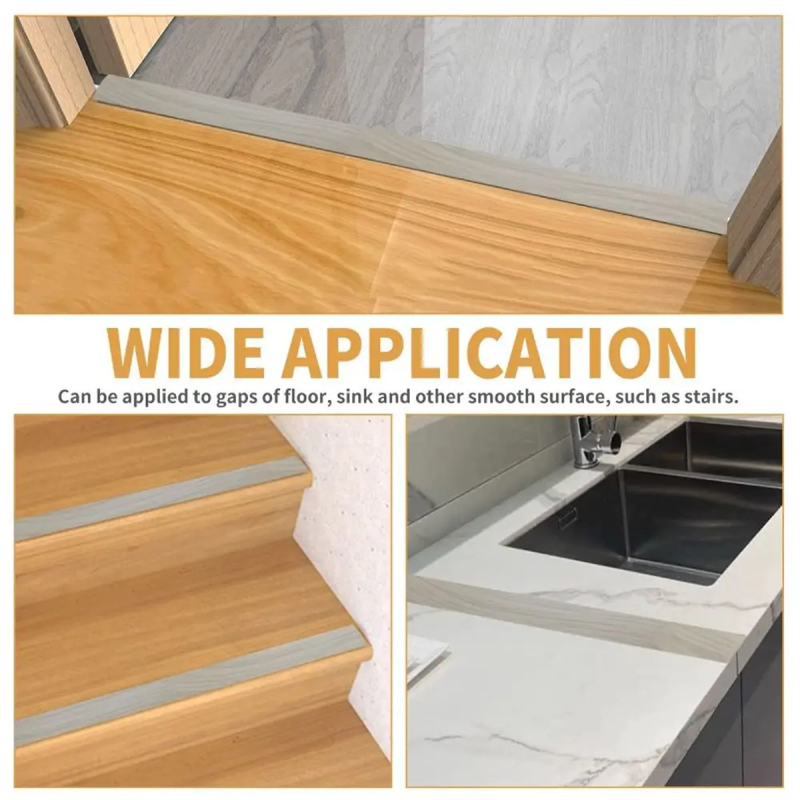 PVC подов праг – плосък преход, самозалепващ, модерен минималистичен стил